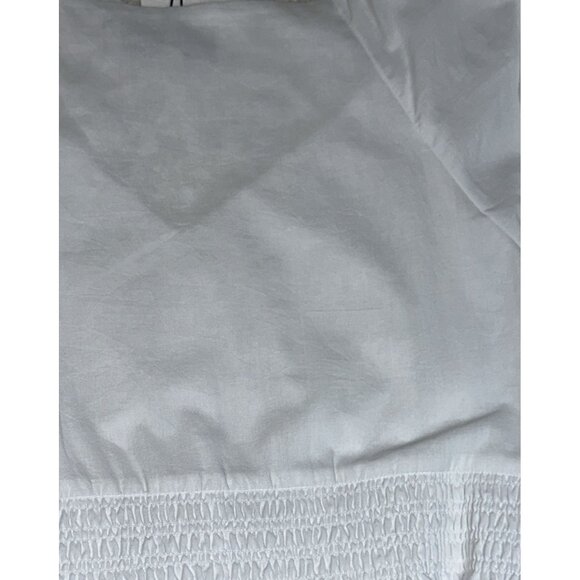 Hale Bob Womens Small Dress White Mini Fit Flare V Neck Tiered Cotton Boho Small - Picture 9 of 12